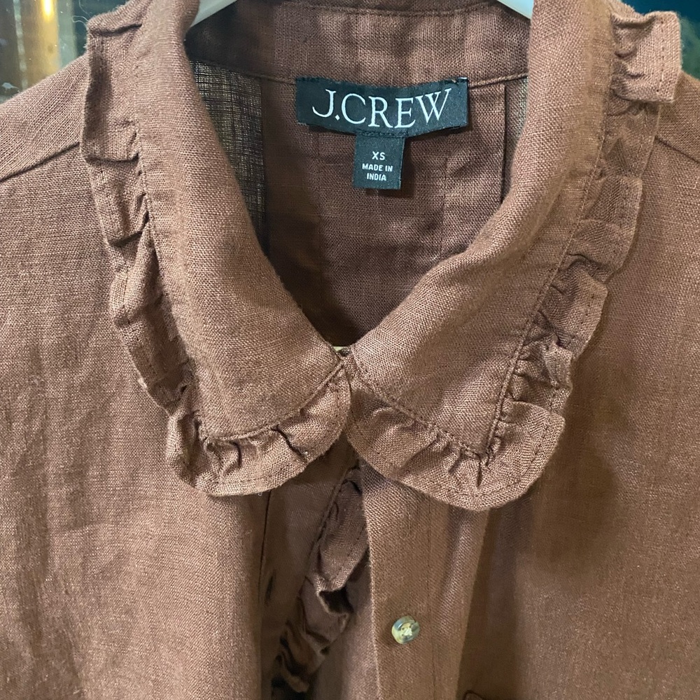 J. Crew Men's Casual Button Down in Deep Brown